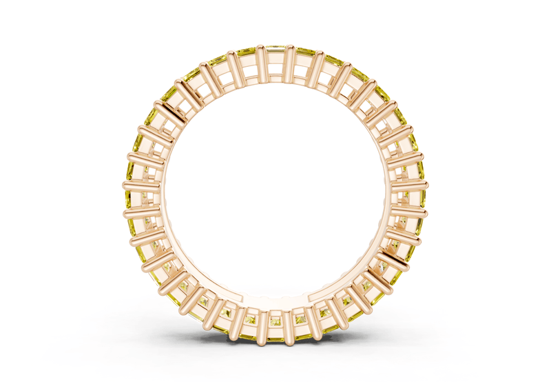 Melrose Emerald Cut Yellow Diamond Eternity Band 6 Carat Total Wt. - Ring Premier
