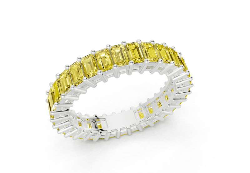 Melrose Emerald Cut Yellow Diamond Eternity Band 6 Carat Total Wt. - Ring Premier