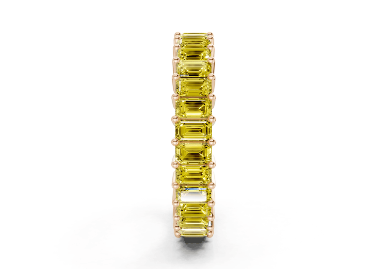 Melrose Emerald Cut Yellow Diamond Eternity Band 6 Carat Total Wt. - Ring Premier
