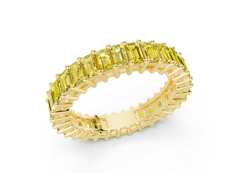 Melrose Emerald Cut Yellow Diamond Eternity Band 6 Carat Total Wt. - Ring Premier