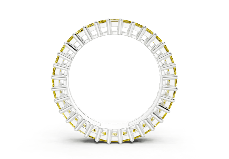 Melrose Emerald Cut Yellow Diamond Eternity Band 8½ Carat Total Wt. - Ring Premier