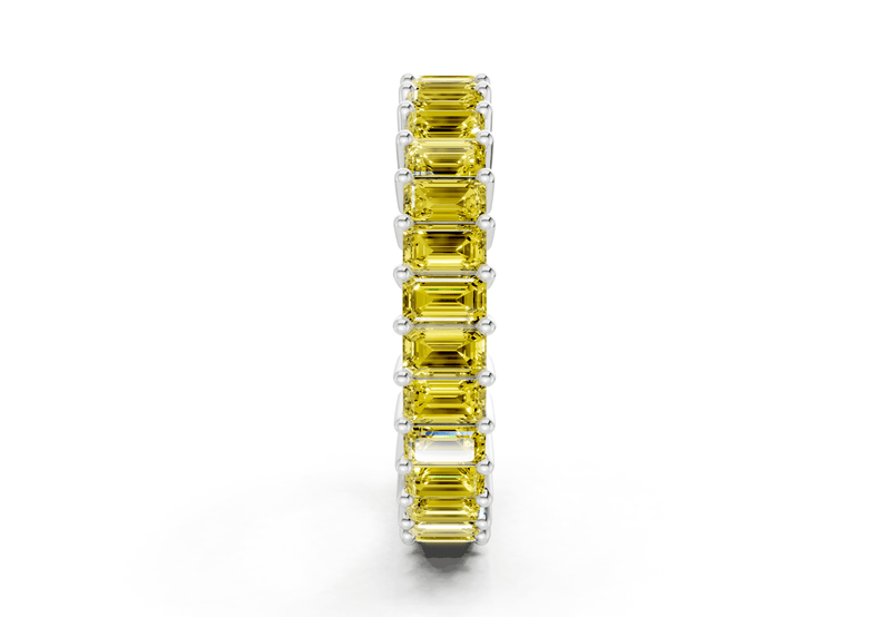 Melrose Emerald Cut Yellow Diamond Eternity Band 8½ Carat Total Wt. - Ring Premier