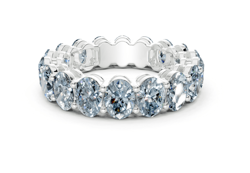 Melrose Oval Cut Blue Diamond Eternity Band 2½ Carat Total Wt. - Ring Premier
