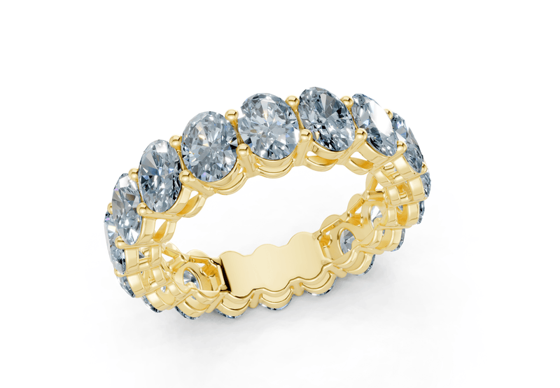 Melrose Oval Cut Blue Diamond Eternity Band 2½ Carat Total Wt. - Ring Premier