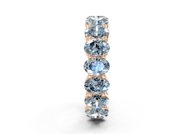 Melrose Oval Cut Blue Diamond Eternity Band 2½ Carat Total Wt. - Ring Premier