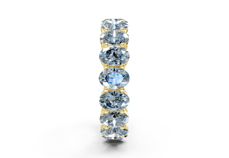 Melrose Oval Cut Blue Diamond Eternity Band 2½ Carat Total Wt. - Ring Premier