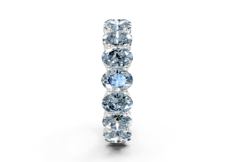 Melrose Oval Cut Blue Diamond Eternity Band 2½ Carat Total Wt. - Ring Premier