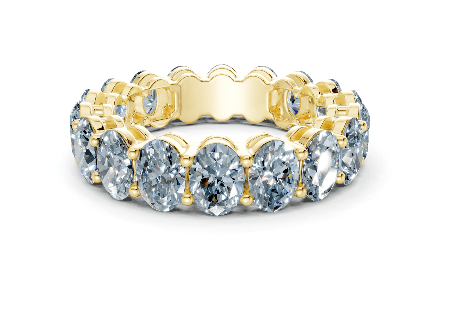 Melrose Oval Cut Blue Diamond Eternity Band 5½ Carat Total Wt. - Ring Premier