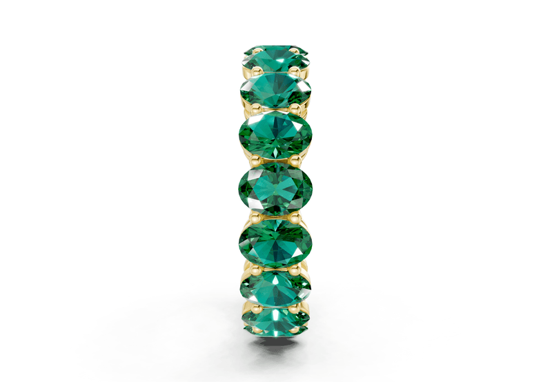 Melrose Oval Cut Emerald Gemstone Eternity Band 2½ Carat Total Wt. - Ring Premier