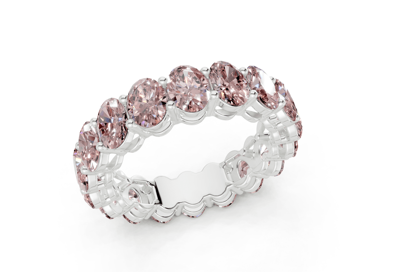 Melrose Oval Cut Pink Diamond Eternity Band 2½ Carat Total Wt. - Ring Premier