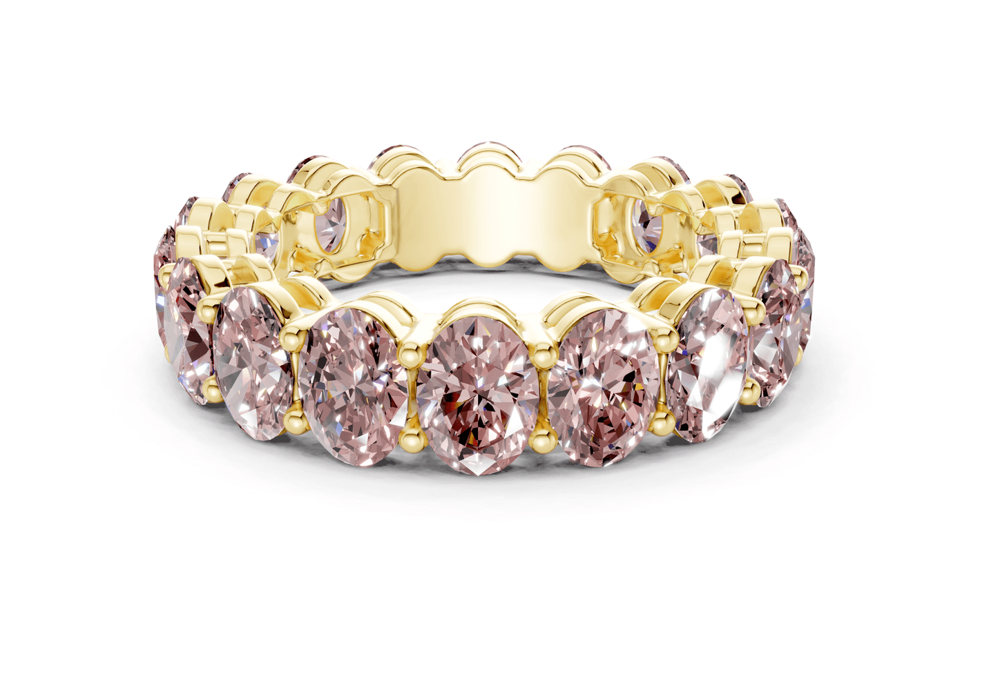 Melrose Oval Cut Pink Diamond Eternity Band 5½ Carat Total Wt. - Ring Premier