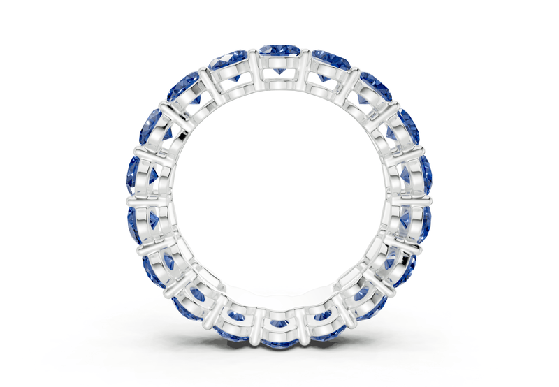 Melrose Oval Cut Sapphire Gemstone Eternity Band 2½ Carat Total Wt. - Ring Premier