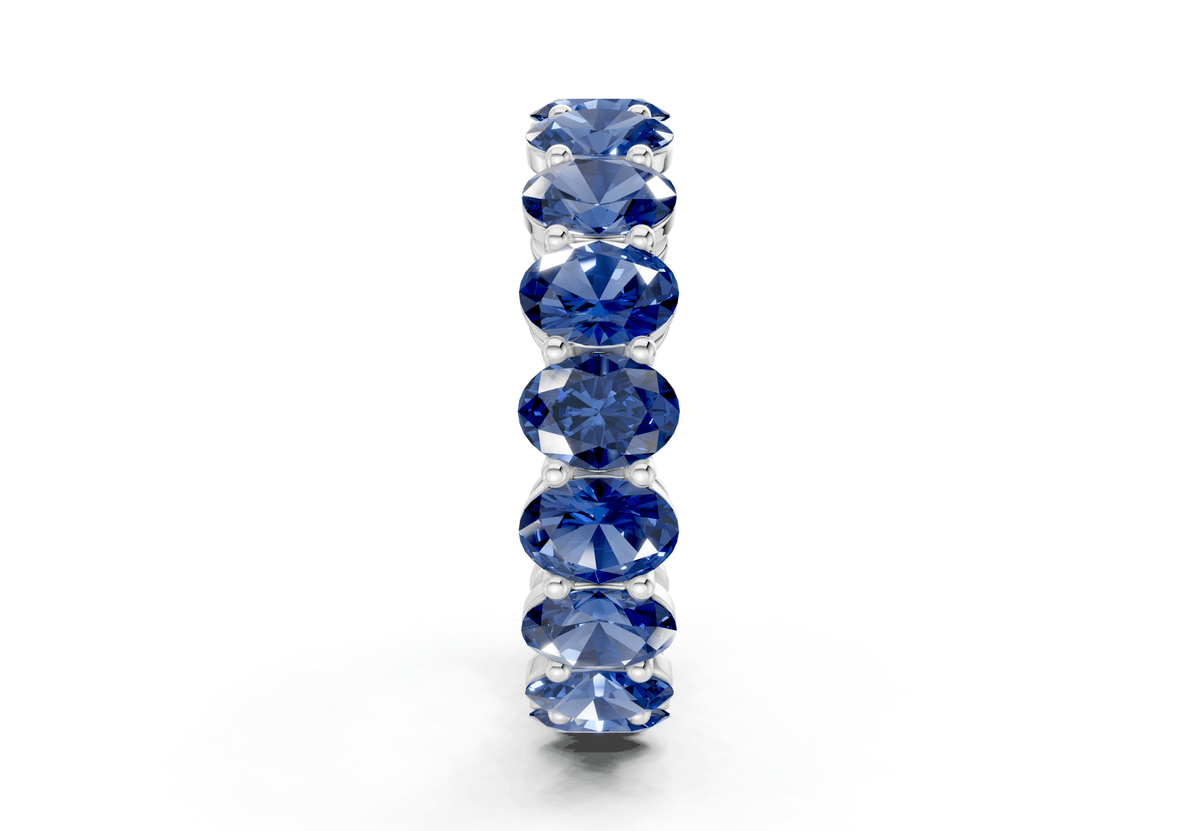 Melrose Oval Cut Sapphire Gemstone Eternity Band 2½ Carat Total Wt.