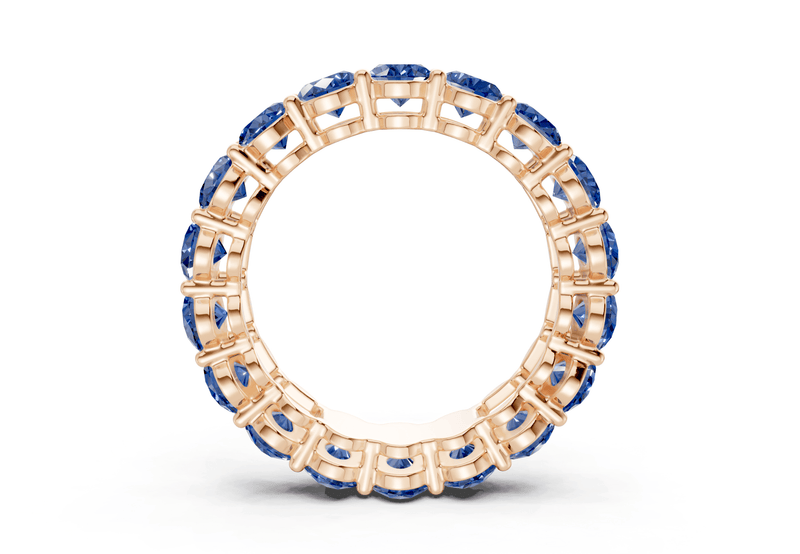 Melrose Oval Cut Sapphire Gemstone Eternity Band 2½ Carat Total Wt. - Ring Premier