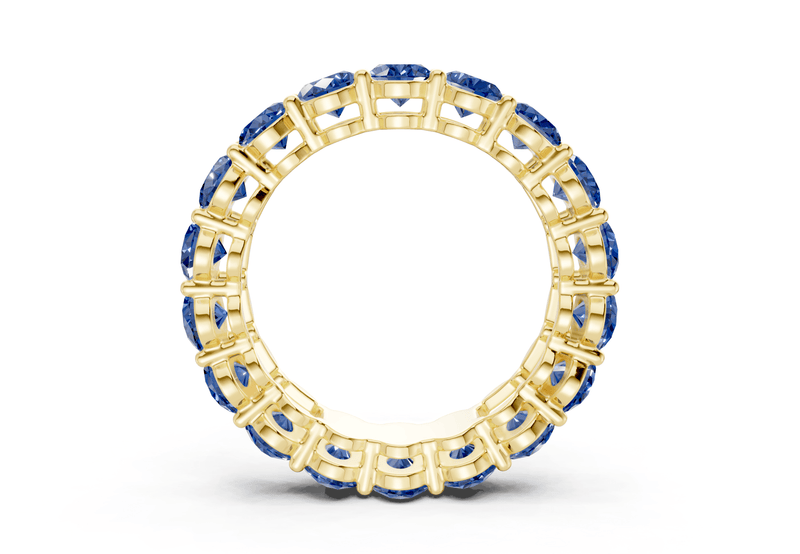 Melrose Oval Cut Sapphire Gemstone Eternity Band 5½ Carat Total Wt.