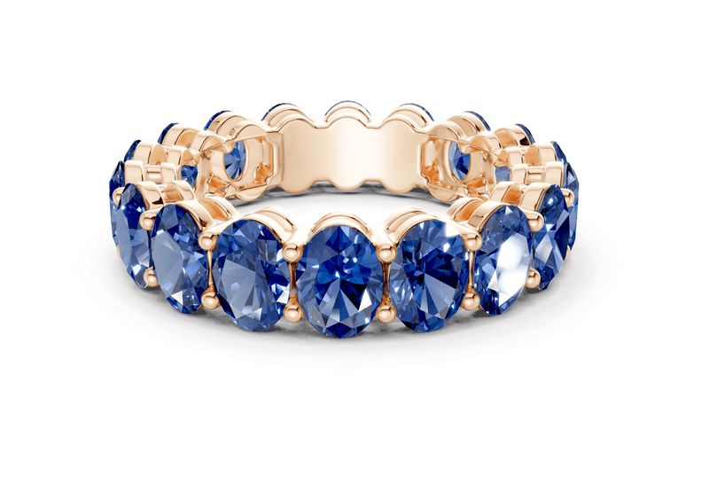 Melrose Oval Cut Sapphire Gemstone Eternity Band 5½ Carat Total Wt. - Ring Premier