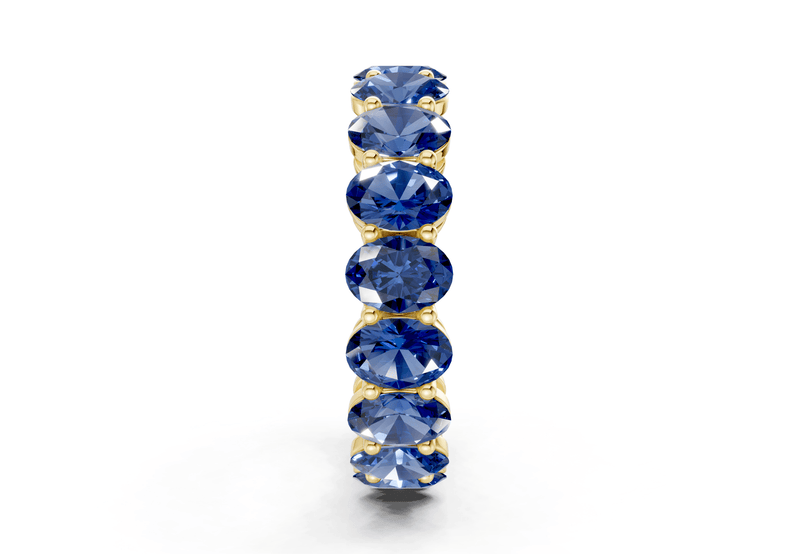 Melrose Oval Cut Sapphire Gemstone Eternity Band 6½ Carat Total Wt. - Ring Premier