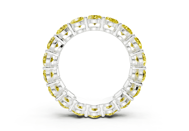 Melrose Oval Cut Yellow Diamond Eternity Band 2½ Carat Total Wt. - Ring Premier