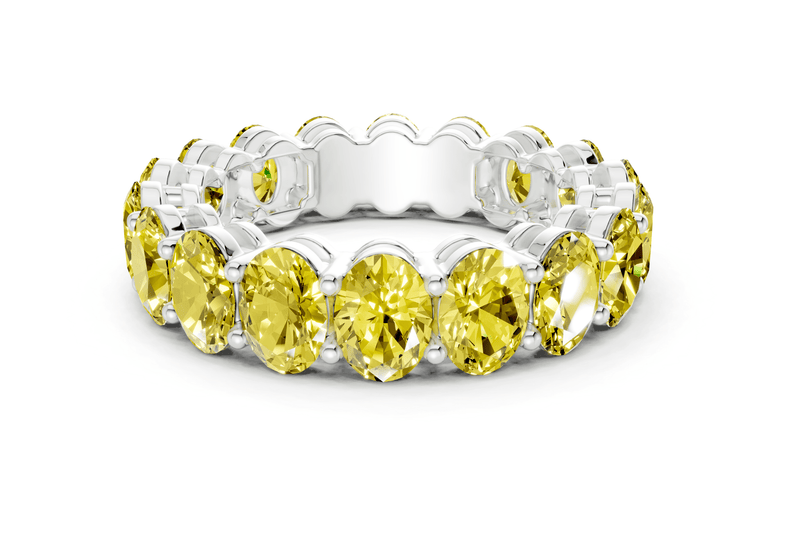 Melrose Oval Cut Yellow Diamond Eternity Band 2½ Carat Total Wt. - Ring Premier