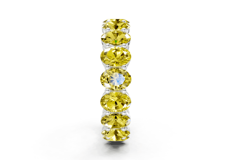 Melrose Oval Cut Yellow Diamond Eternity Band 5½ Carat Total Wt. - Ring Premier