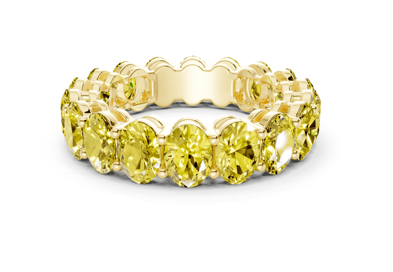 Melrose Oval Cut Yellow Diamond Eternity Band 5½ Carat Total Wt.