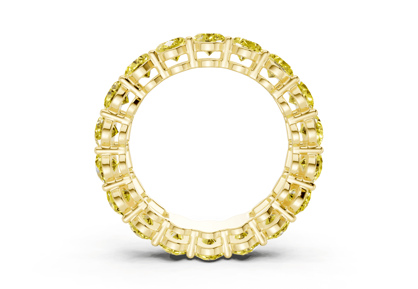 Melrose Oval Cut Yellow Diamond Eternity Band 5½ Carat Total Wt. - Ring Premier