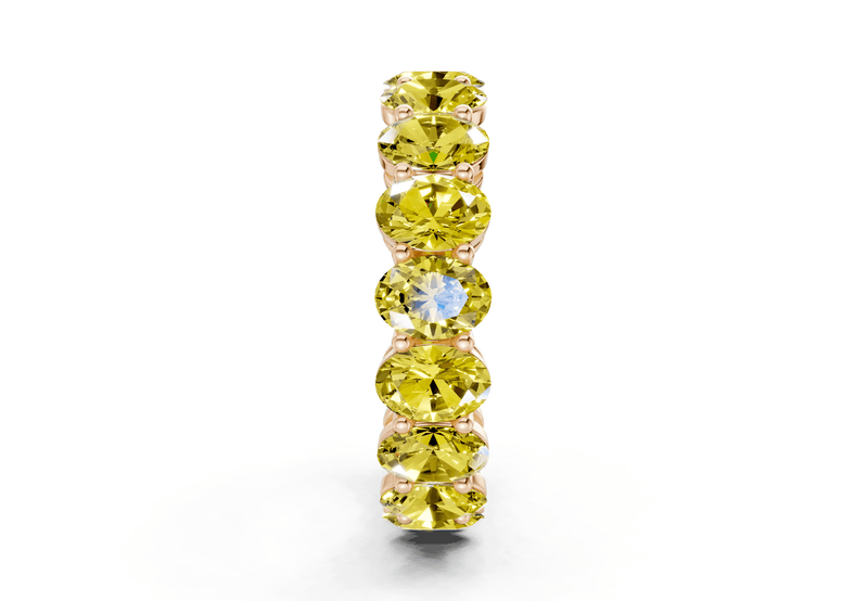 Melrose Oval Cut Yellow Diamond Eternity Band 6½ Carat Total Wt. - Ring Premier
