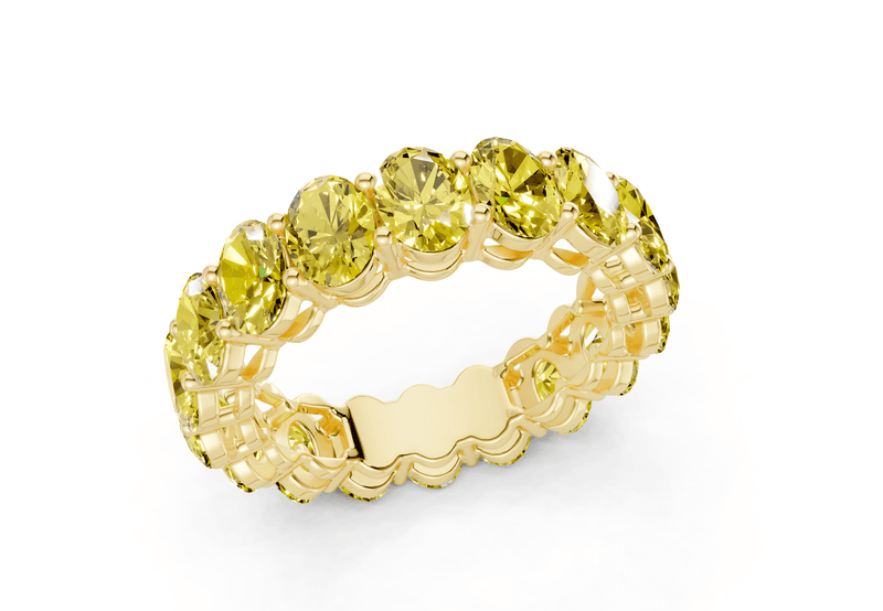 Melrose Oval Cut Yellow Diamond Eternity Band 6½ Carat Total Wt. - Ring Premier