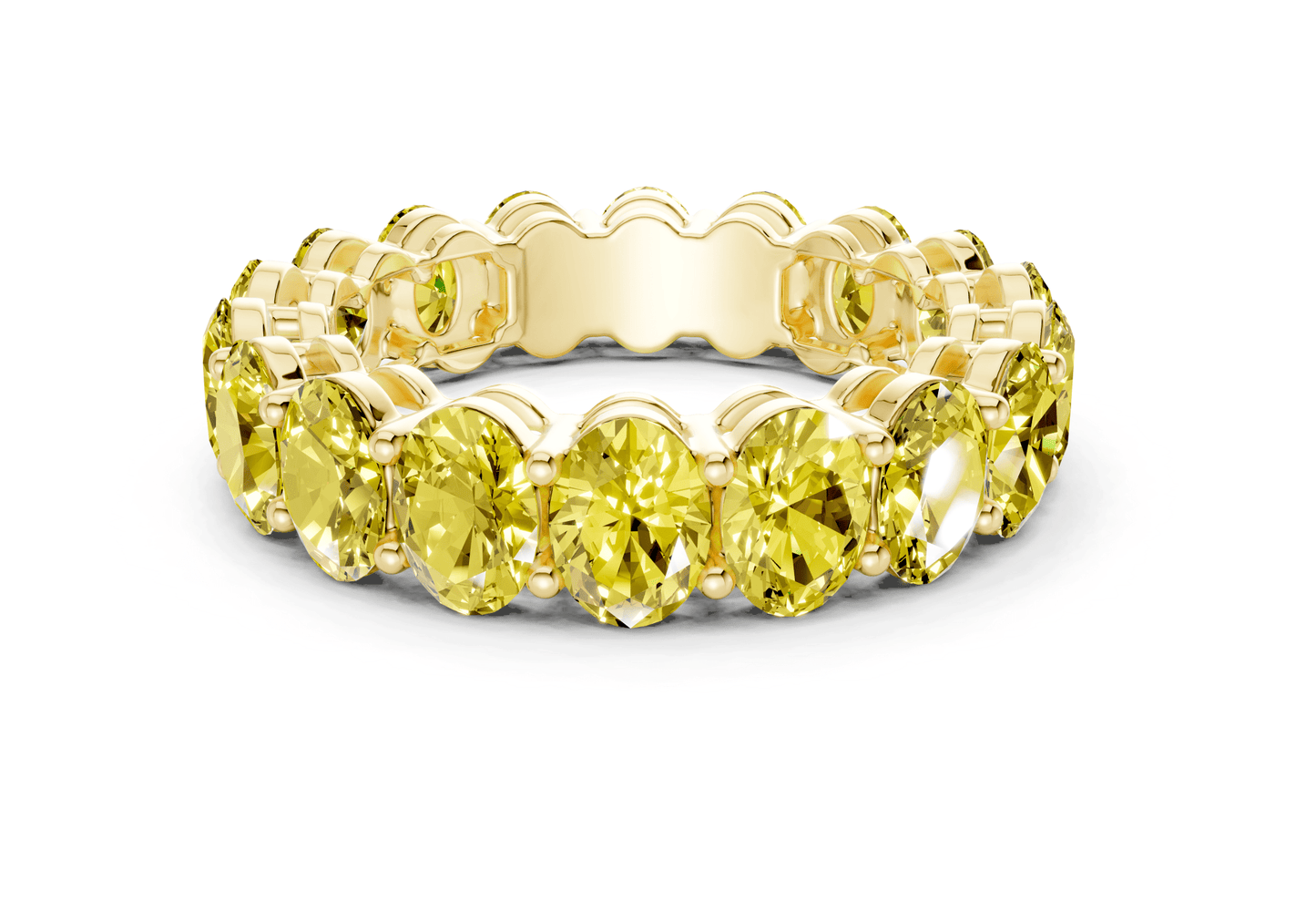 Melrose Oval Cut Yellow Diamond Eternity Band 6½ Carat Total Wt. - Ring Premier