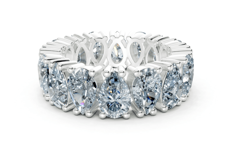 Melrose Pear Cut Blue Diamond Eternity Band 5 Carat Total Wt. - Ring Premier