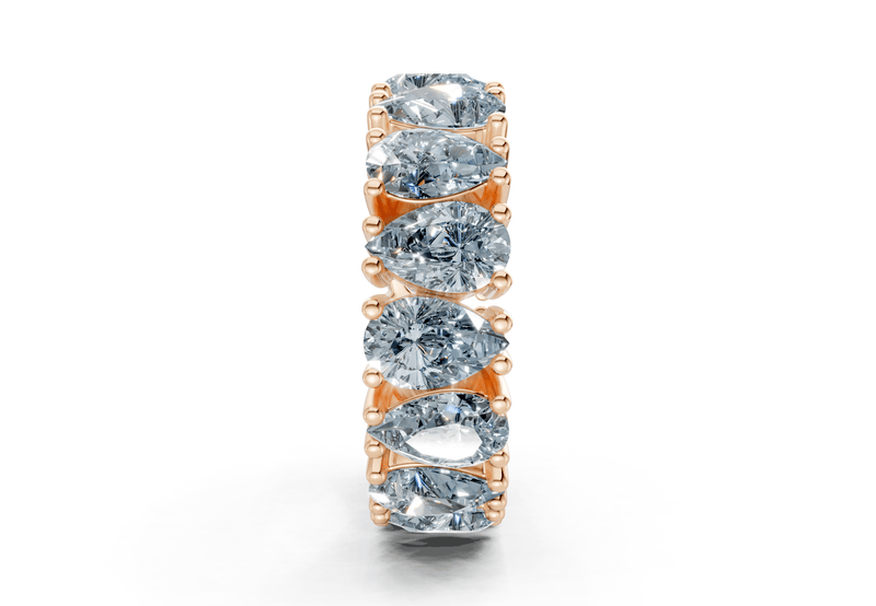 Melrose Pear Cut Blue Diamond Eternity Band 5 Carat Total Wt. - Ring Premier
