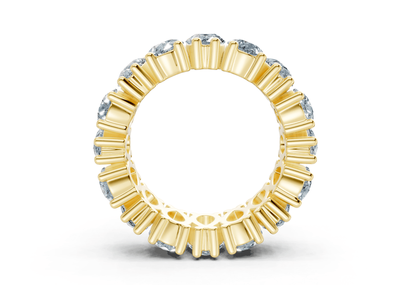 Melrose Pear Cut Blue Diamond Eternity Band 5 Carat Total Wt.