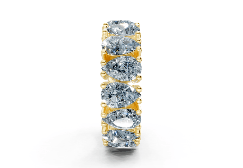 Melrose Pear Cut Blue Diamond Eternity Band 5 Carat Total Wt. - Ring Premier