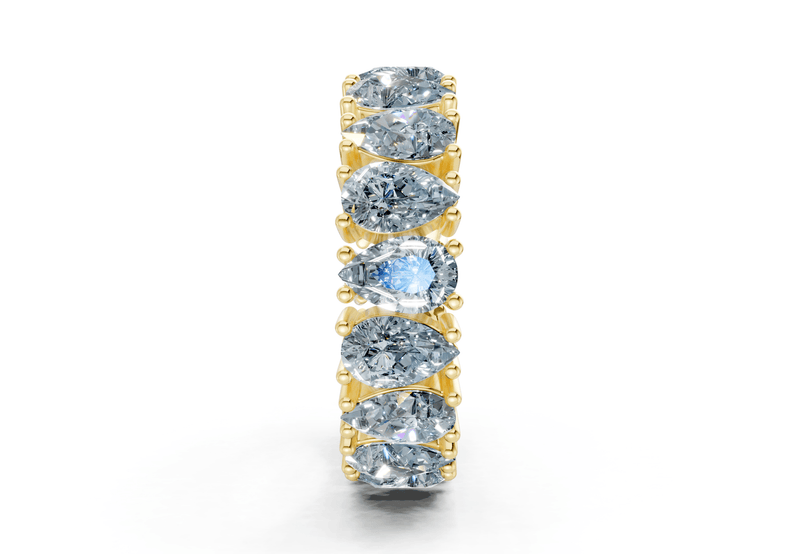 Melrose Pear Cut Blue Diamond Eternity Band 8 Carat Total Wt. - Ring Premier