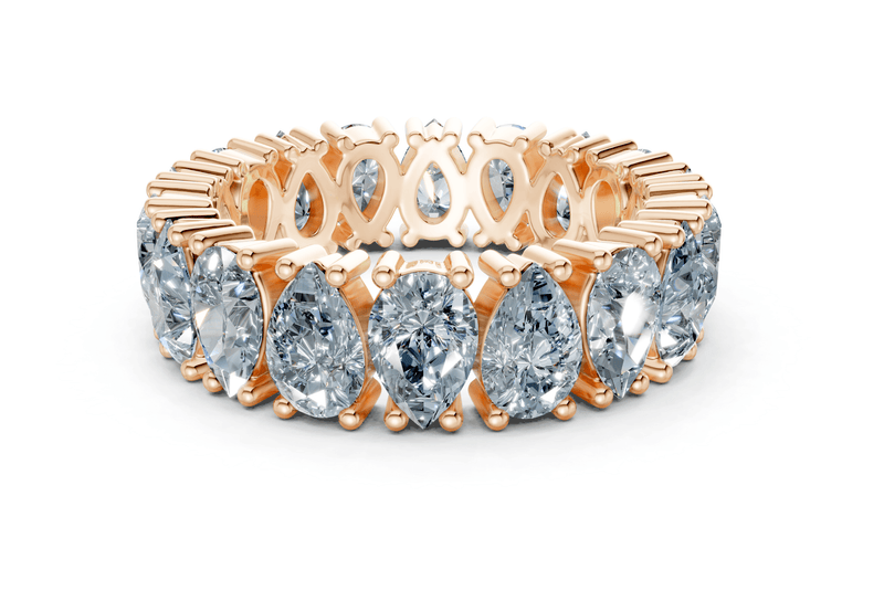 Melrose Pear Cut Blue Diamond Eternity Band 8 Carat Total Wt. - Ring Premier