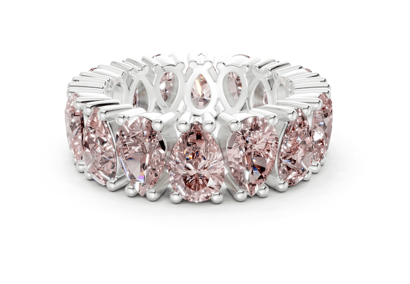 Melrose Pear Cut Pink Diamond Eternity Band 5 Carat Total Wt. - Ring Premier