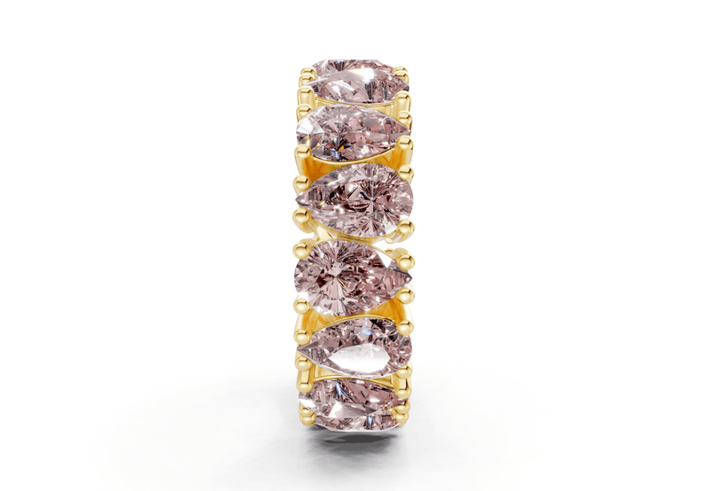 Melrose Pear Cut Pink Diamond Eternity Band 5 Carat Total Wt. - Ring Premier