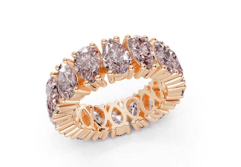 Melrose Pear Cut Pink Diamond Eternity Band 5 Carat Total Wt. - Ring Premier