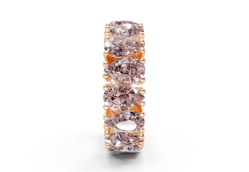 Melrose Pear Cut Pink Diamond Eternity Band 5 Carat Total Wt. - Ring Premier