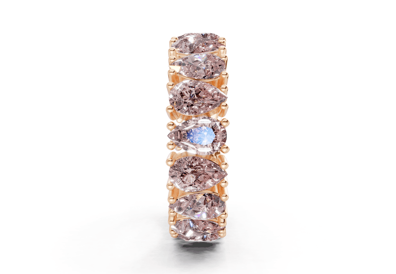 Melrose Pear Cut Pink Diamond Eternity Band 8 Carat Total Wt. - Ring Premier