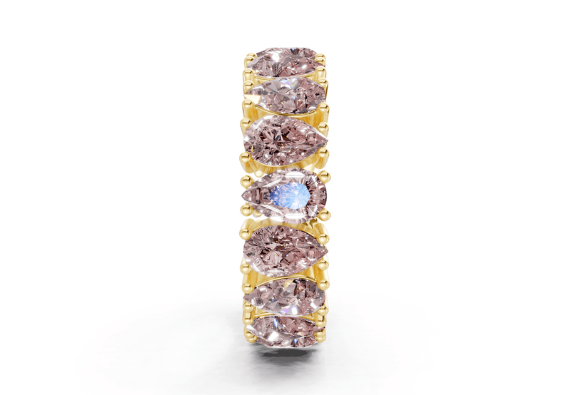 Melrose Pear Cut Pink Diamond Eternity Band 8 Carat Total Wt. - Ring Premier