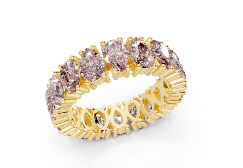 Melrose Pear Cut Pink Diamond Eternity Band 8 Carat Total Wt. - Ring Premier