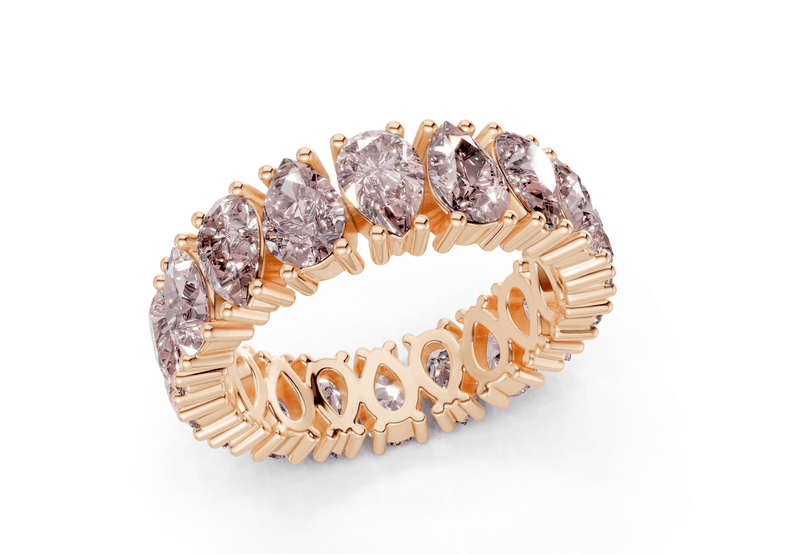 Melrose Pear Cut Pink Diamond Eternity Band 8 Carat Total Wt. - Ring Premier