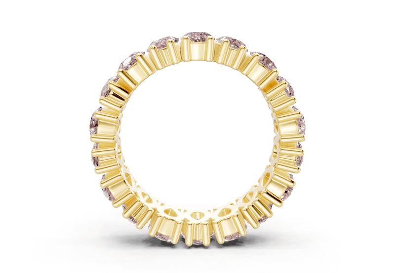 Melrose Pear Cut Pink Diamond Eternity Band 8 Carat Total Wt.