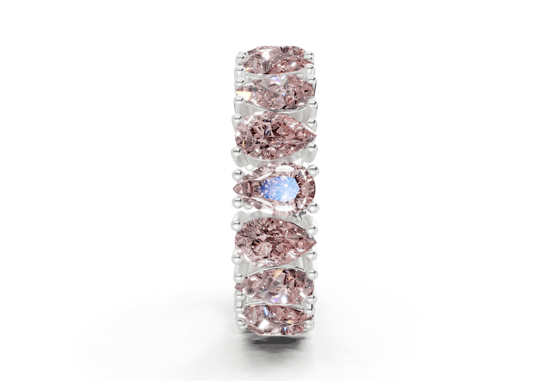 Melrose Pear Cut Pink Diamond Eternity Band 8 Carat Total Wt. - Ring Premier