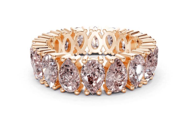 Melrose Pear Cut Pink Diamond Eternity Band 8 Carat Total Wt. - Ring Premier