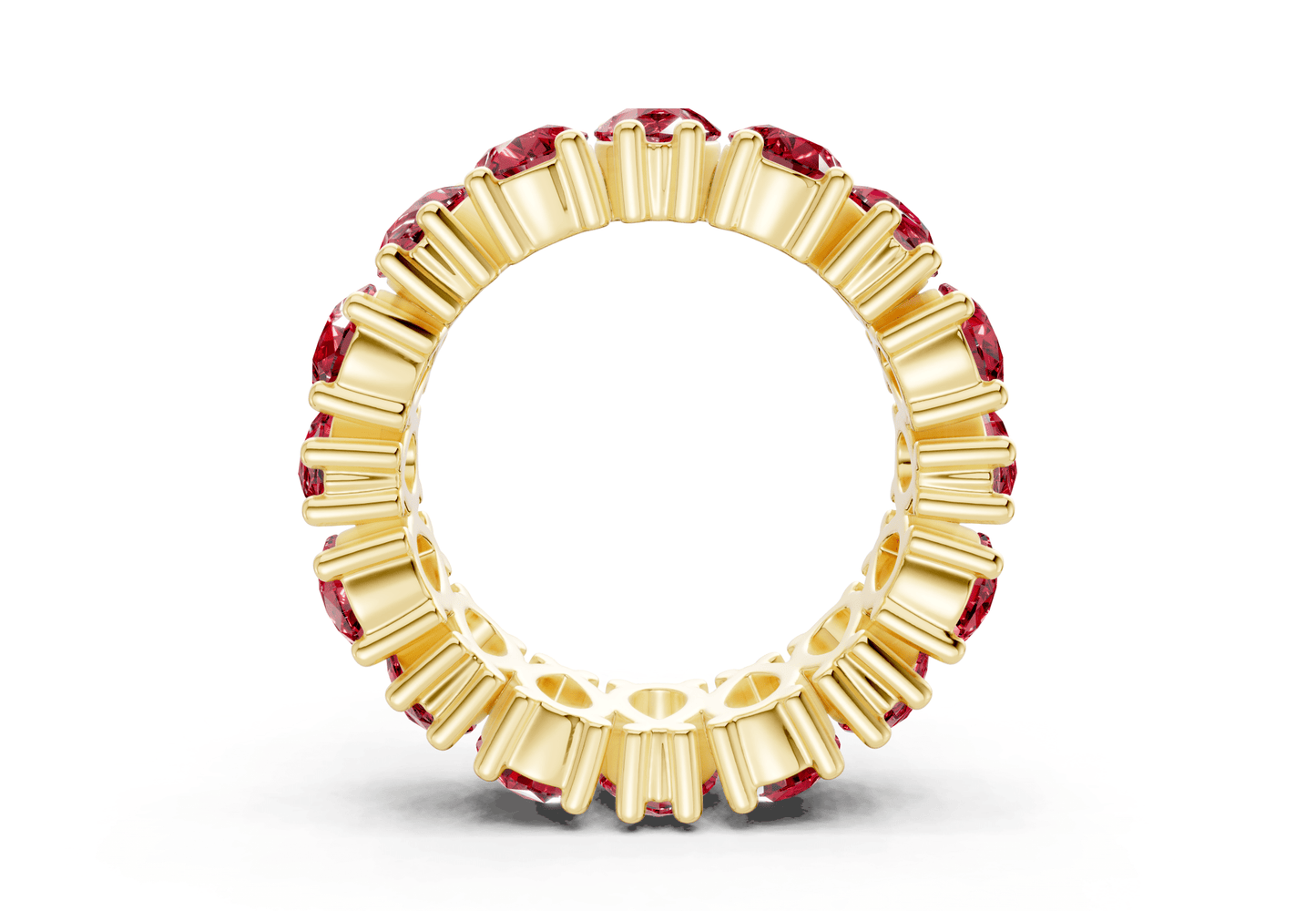 Melrose Pear Cut Ruby Gemstone Eternity Band 5 Carat Total Wt. - Ring Premier