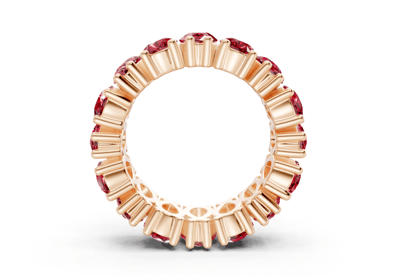 Melrose Pear Cut Ruby Gemstone Eternity Band 5 Carat Total Wt. - Ring Premier