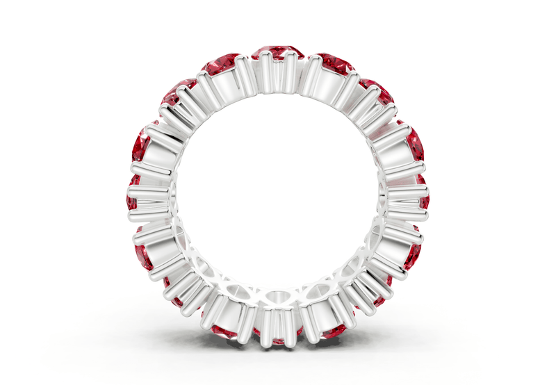 Melrose Pear Cut Ruby Gemstone Eternity Band 5 Carat Total Wt. - Ring Premier