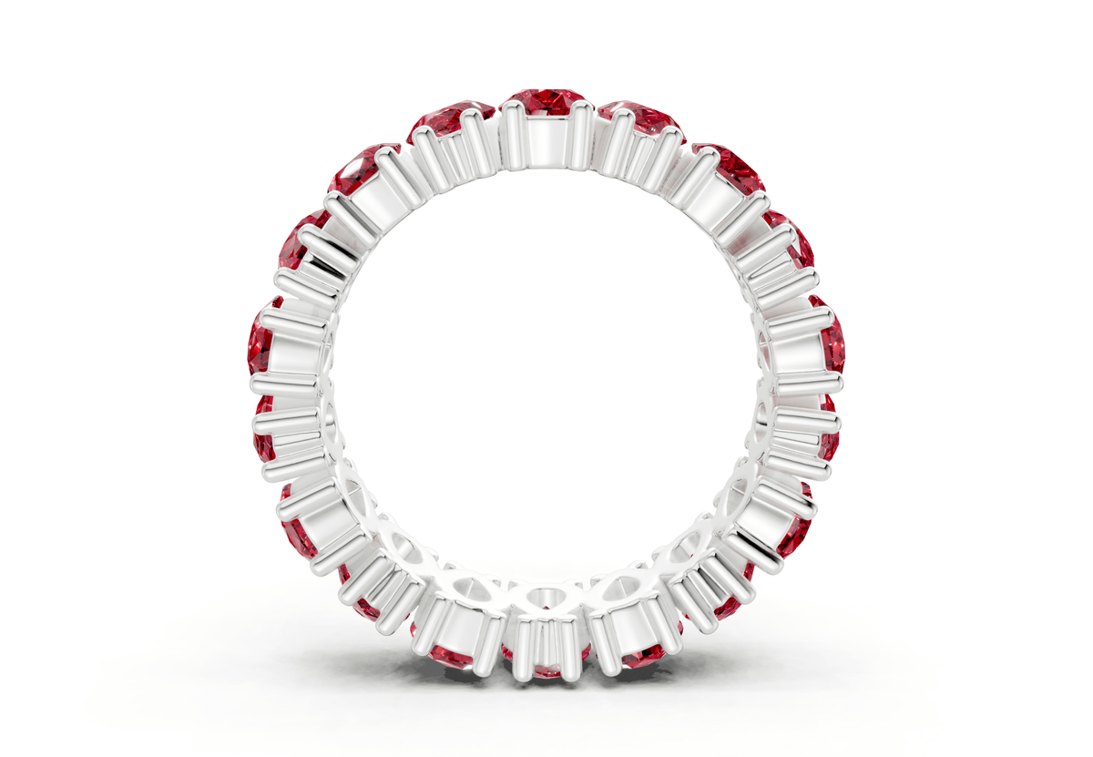 Melrose Pear Cut Ruby Gemstone Eternity Band 8 Carat Total Wt.